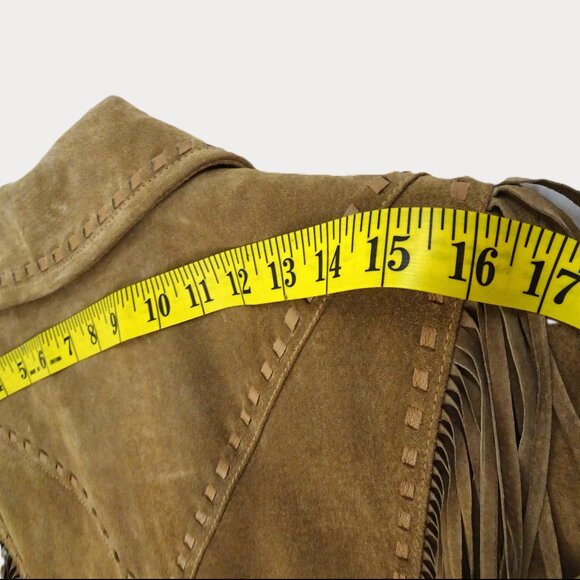 Ripple Creek Women's Tan Leather Fringe Jacket - Picture 10 of 12